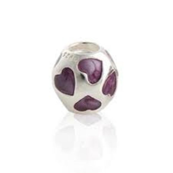 Pandora Purple hearts charm - Picture 1 of 1